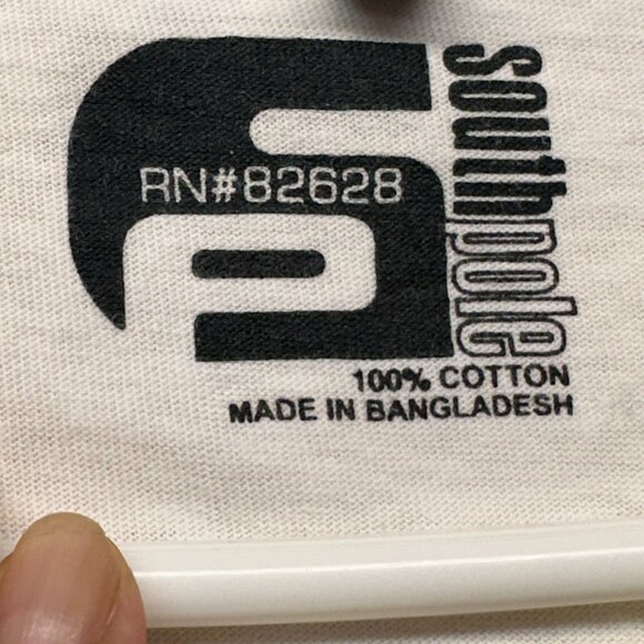 Southpole Utility V-Neck Men’s T-Shirt XL White Cotton Casual Streetwear Tee - Picture 6 of 6